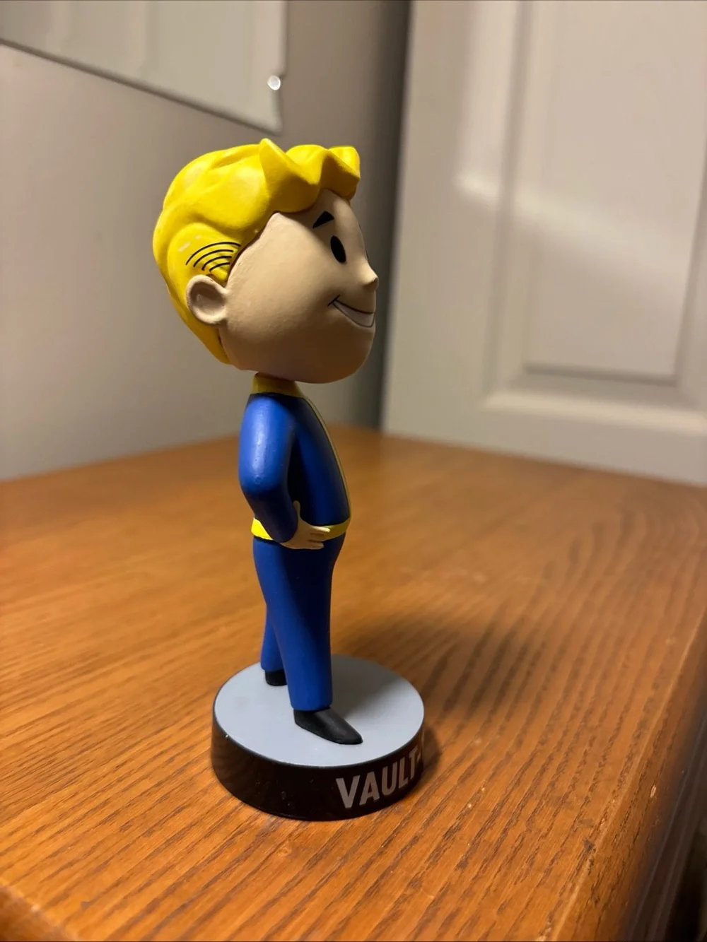 Vault-Tec Vault Boy Bobblehead - Blue & Yellow Collectible
